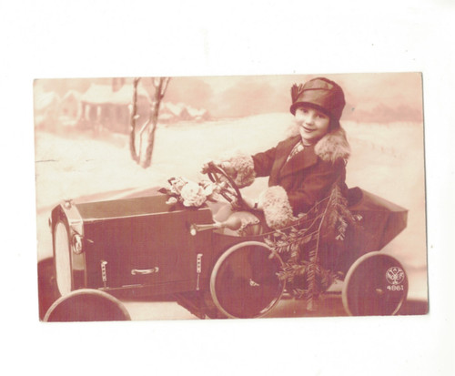Cartolina bambini ragazza - cartolina, in